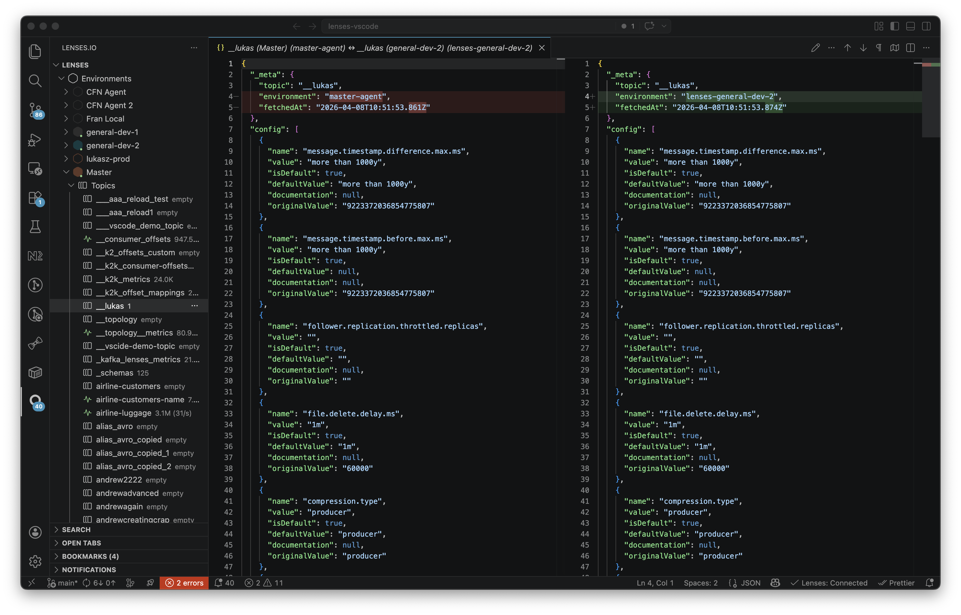 Config Comparison